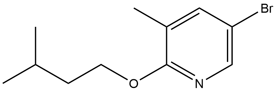 5-Bromo-3-methyl-2-(3-methylbutoxy)pyridine Structure