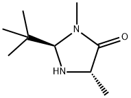 4-Imidazolidinone, 2-(1,1-dimethylethyl)-3,5-dimethyl-, (2R,5S)- Structure