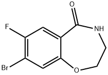 8-bromo-7-fluoro-2,3,4,5-tetrahydro-1,4-benzoxaz
epin-5-one Structure