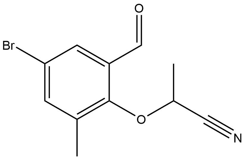 2-(4-Bromo-2-formyl-6-methylphenoxy)propanenitrile Structure