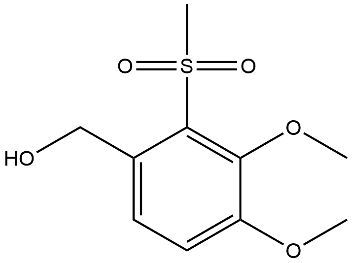 3,4-Dimethoxy-2-(methylsulfonyl)benzenemethanol Structure