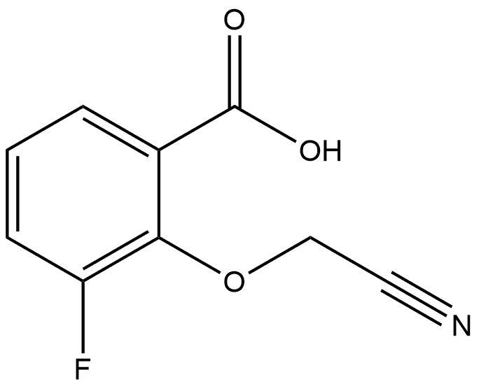 2-(Cyanomethoxy)-3-fluorobenzoic acid Structure