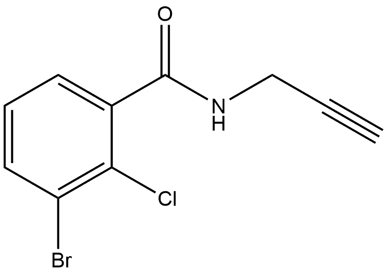 3-Bromo-2-chloro-N-2-propyn-1-ylbenzamide Structure