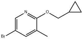 5-Bromo-2-(cyclopropylmethoxy)-3-methylpyridine Structure