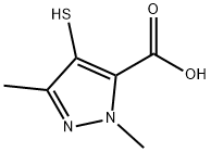 1,3-dimethyl-4-sulfanyl-1H-pyrazole-5-carboxylic acid Structure
