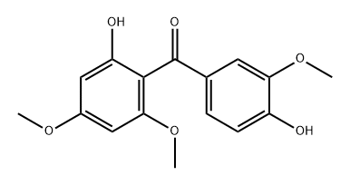 (4-hydroxy-3-methoxyphenyl)(2-hydroxy-4,6-dimethoxyphenyl)methanone 구조식 이미지