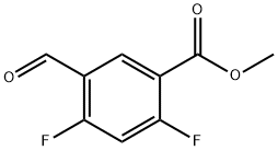 Methyl 2,4-difluoro-5-formylbenzoate 구조식 이미지