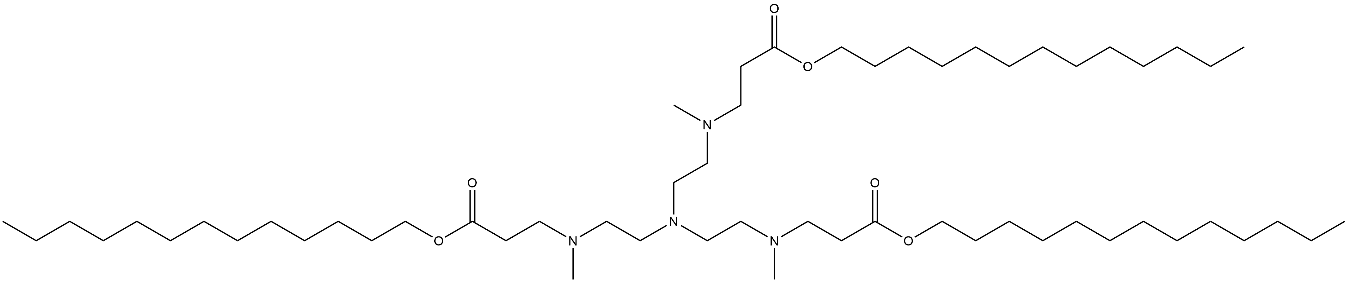 β-Alanine, N,N',N''-(nitrilotri-2,1-ethanediyl)tris[N-methyl-, 1,1',1''-tritridecyl ester Structure