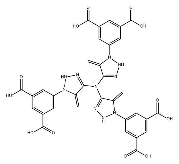 1,3-Benzenedicarboxylic acid, 5,5',5''-[nitrilotris(methylene-1H-1,2,3-triazole-4,1-diyl)]tris- Structure