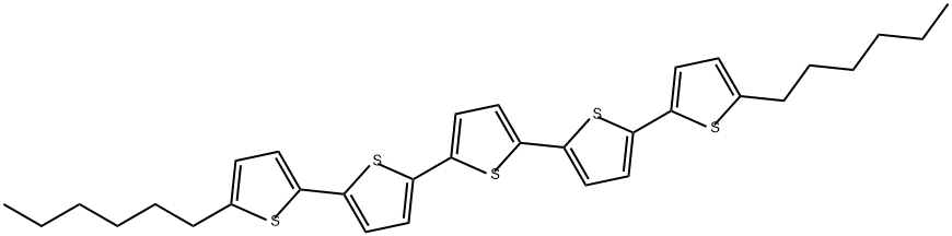 2,2':5',2'':5'',2''':5''',2''''-Quinquethiophene, 5,5''''-dihexyl- Structure