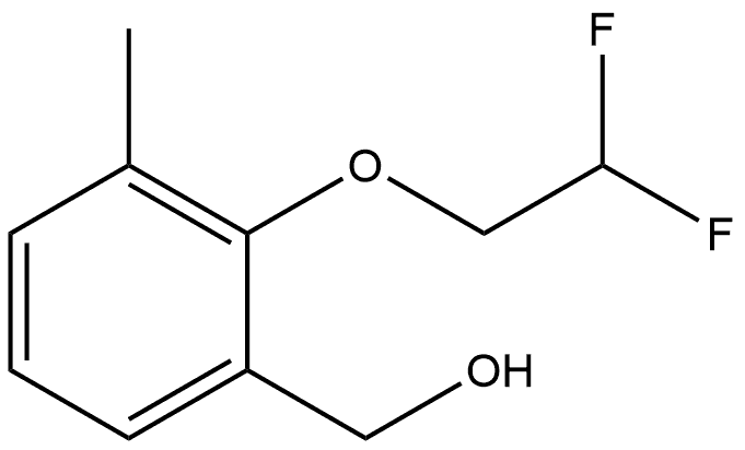 2-(2,2-Difluoroethoxy)-3-methylbenzenemethanol Structure