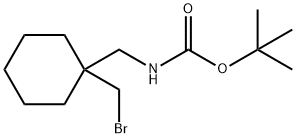 tert-butyl N-{[1-(bromomethyl)cyclohexyl]methyl}carbamate 구조식 이미지