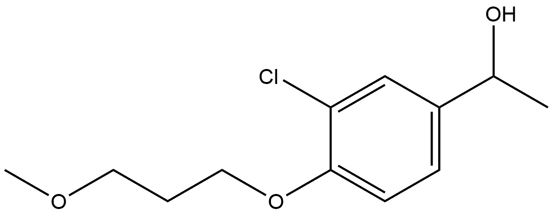 3-Chloro-4-(3-methoxypropoxy)-α-methylbenzenemethanol Structure