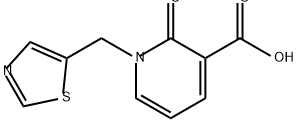 3-Pyridinecarboxylic acid, 1,2-dihydro-2-oxo-1-(5-thiazolylmethyl)- Structure