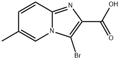 Imidazo[1,2-a]pyridine-2-carboxylic acid, 3-bromo-6-methyl- Structure