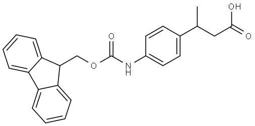 3-(4-((((9H-fluoren-9-yl)methoxy)carbonyl)amino)phenyl)butanoic acid Structure