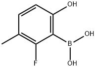 Boronic acid, B-(2-fluoro-6-hydroxy-3-methylphenyl)- Structure