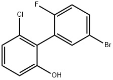 [1,1'-Biphenyl]-2-ol, 5'-bromo-6-chloro-2'-fluoro- Structure