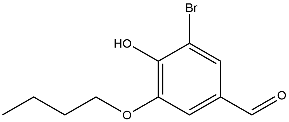 3-Bromo-5-butoxy-4-hydroxybenzaldehyde Structure