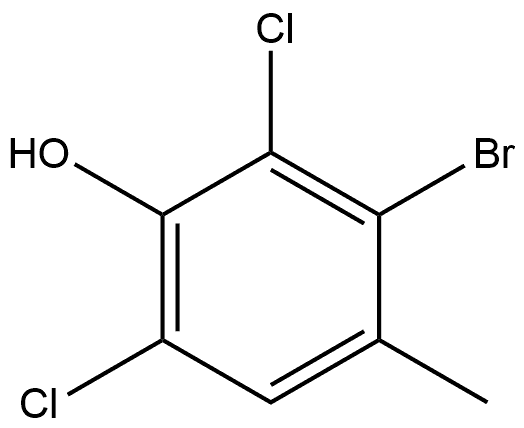 3-Bromo-2,6-dichloro-4-methylphenol Structure