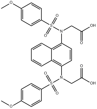 Glycine, N,N'-1,4-naphthalenediylbis[N-[(4-methoxyphenyl)sulfonyl]- 구조식 이미지