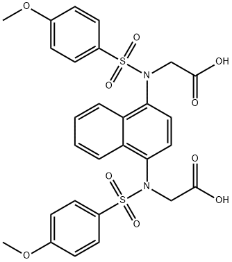 Glycine, N,N'-1,4-naphthalenediylbis[N-[(4-methoxyphenyl)sulfonyl]- Structure