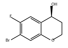 2H-1-Benzopyran-4-ol, 7-bromo-6-fluoro-3,4-dihydro-, (4S)- Structure