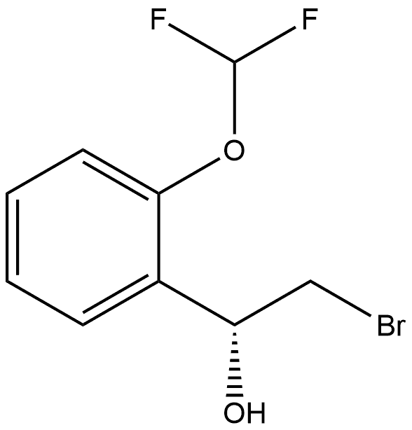 (R)-2-Bromo-1-[2-(difluoromethoxy)phenyl]ethanol Structure