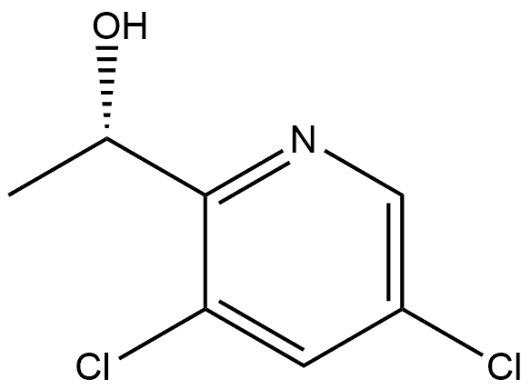 2-Pyridinemethanol, 3,5-dichloro-α-methyl-, (αS)- Structure