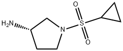 3-Pyrrolidinamine, 1-(cyclopropylsulfonyl)-, (3S)- Structure