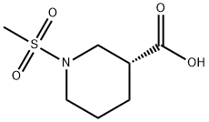 3-Piperidinecarboxylic acid, 1-(methylsulfonyl)-, (3R)- Structure