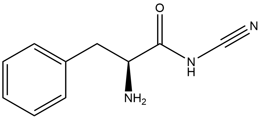 Benzenepropanamide, α-amino-N-cyano-, (αS)- Structure