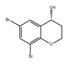 2H-1-Benzopyran-4-ol, 6,8-dibromo-3,4-dihydro-, (4R)- Structure