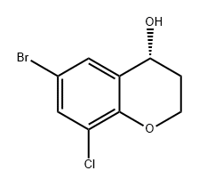 2H-1-Benzopyran-4-ol, 6-bromo-8-chloro-3,4-dihydro-, (4R)- Structure