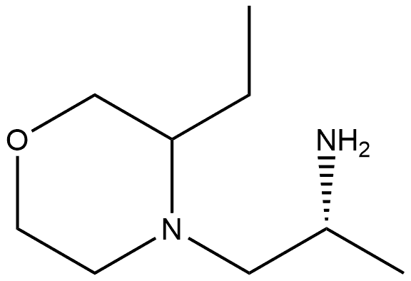 4-Morpholineethanamine, 3-ethyl-α-methyl-,(αR)- Structure