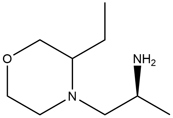 4-Morpholineethanamine, 3-ethyl-α-methyl-,(αS)- Structure