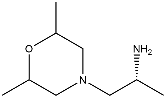 4-Morpholineethanamine,α,2,6-trimethyl-,(αR)- Structure