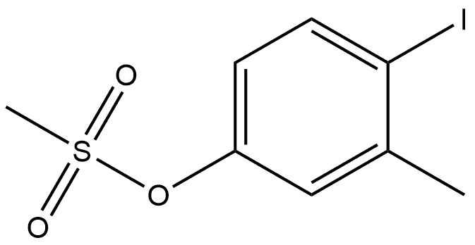 Phenol, 4-iodo-3-methyl-, 1-methanesulfonate Structure