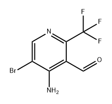 3-Pyridinecarboxaldehyde, 4-amino-5-bromo-2-(trifluoromethyl)- Structure