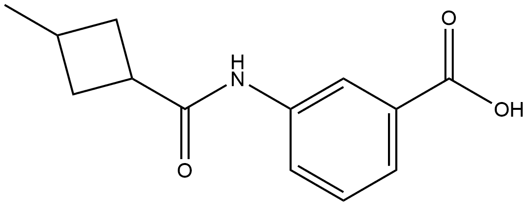 3-[[(3-Methylcyclobutyl)carbonyl]amino]benzoic acid Structure