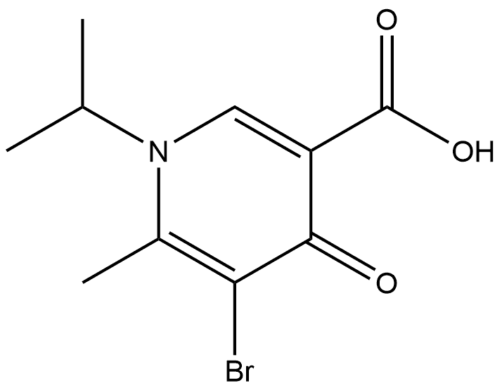 5-Bromo-1,4-dihydro-6-methyl-1-(1-methylethyl)-4-oxo-3-pyridinecarboxylic acid Structure