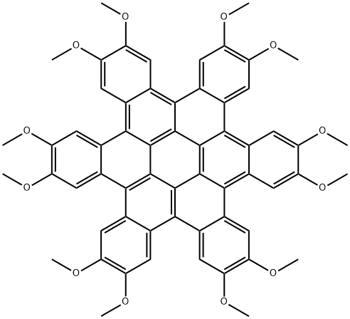 Hexabenzo[a,d,g,j,m,p]coronene, 2,3,6,7,10,11,14,15,18,19,22,23-dodecamethoxy- Structure