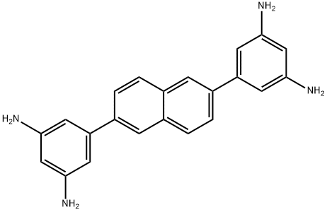 1,?3-?Benzenediamine, 5,?5'-?(2,?6-?naphthalenediyl)?bis- Structure