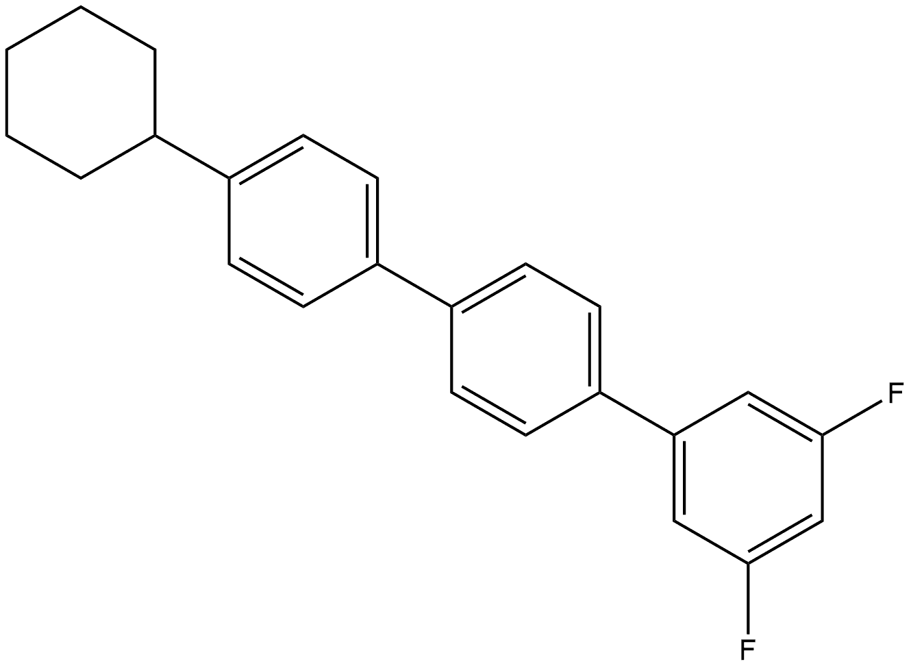 4''-Cyclohexyl-3,5-difluoro-1,1':4',1''-terphenyl Structure