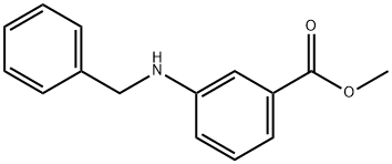 Benzoic acid, 3-[(phenylmethyl)amino]-, methyl ester Structure