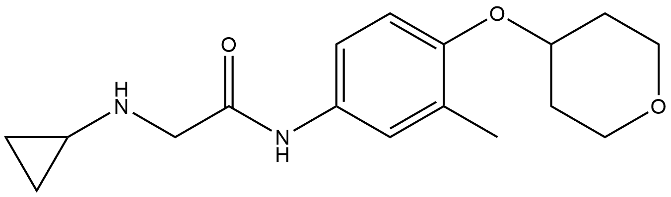 2-(cyclopropylamino)-N-[3-methyl-4-(oxan-4-yloxy)phenyl]acetamide Structure