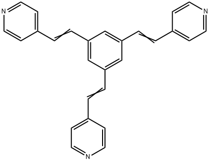 Pyridine, 4,4',4''-(1,3,5-benzenetriyltri-2,1-ethenediyl)tris- Structure