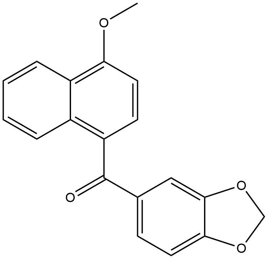 1,3-Benzodioxol-5-yl(4-methoxy-1-naphthalenyl)methanone Structure