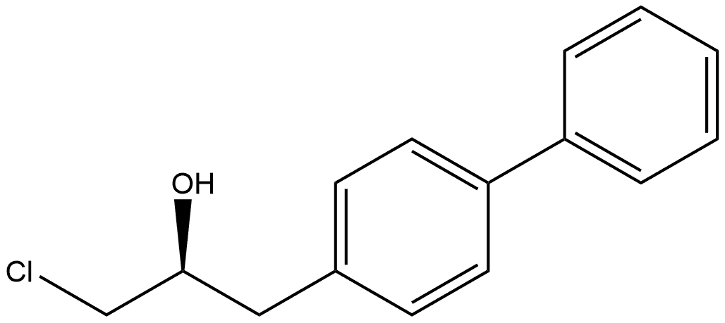 [1,1'-Biphenyl]-4-ethanol, α-(chloromethyl)-, (αS)- 구조식 이미지