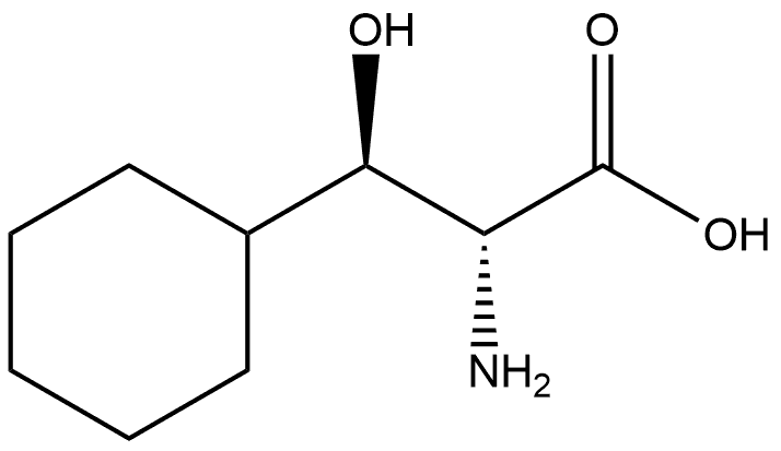 Cyclohexanepropanoic acid, α-amino-β-hydroxy-, (αR,βR)- Structure